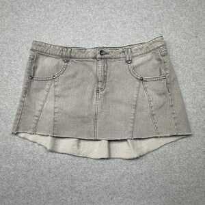 No Boundaries Gray Mini Skirt